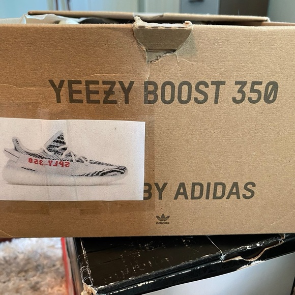 yeezy boost 350 v2 zebra box ADIDAS (NO BOX) with red SPLY Breathable Sneakers Yeezy 350 Boost